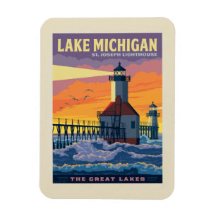 Great Lakes Lake Michigan Magnet