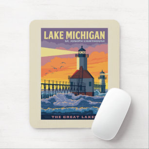 Great Lakes   Lake Michigan Mouse Mat
