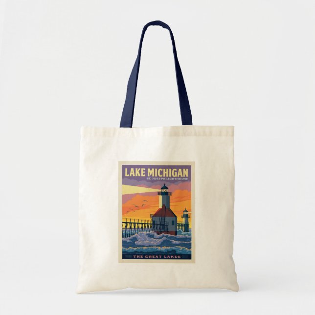 Great Lakes | Lake Michigan Tote Bag (Front)