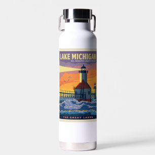 Great Lakes   Lake Michigan Water Bottle