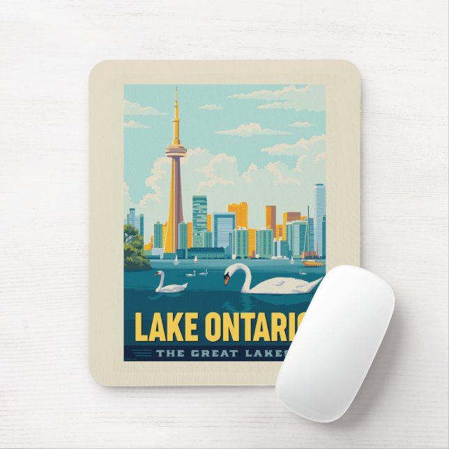 Great Lakes | Lake Ontario Mouse Mat (With Mouse)