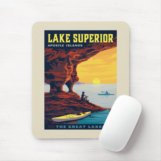 Great Lakes | Lake Superior Mouse Mat (With Mouse)