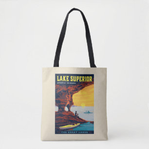 Great Lakes   Lake Superior Tote Bag