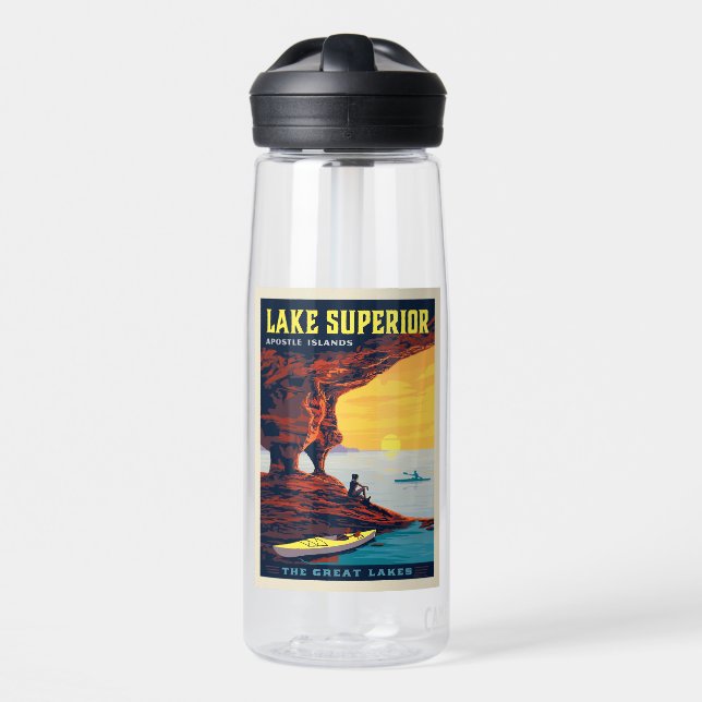 Great Lakes | Lake Superior Water Bottle (Front)
