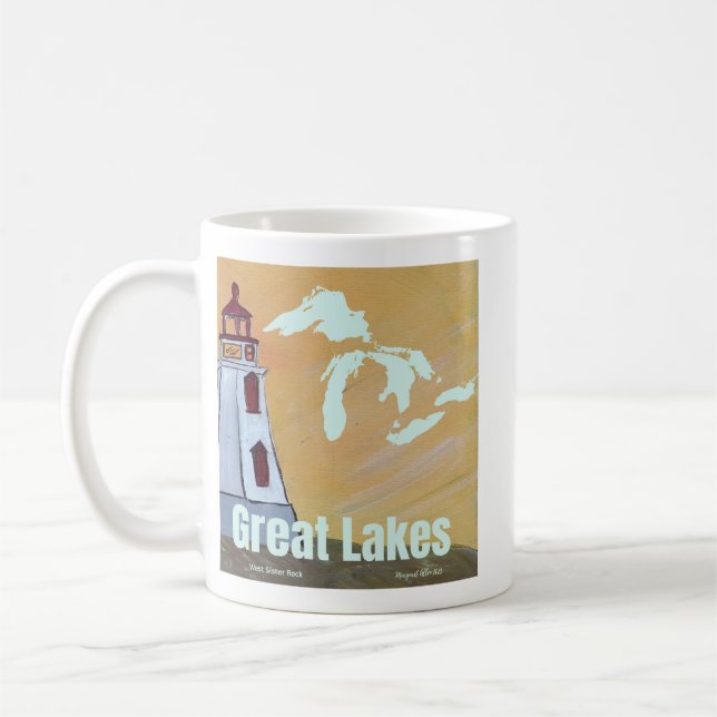 Great Lakes Lighthouse Coffee Mug (Left)