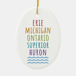 Great Lakes Mitten State Michigan Ornament 