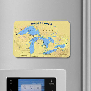 Great Lakes of North America Magnet