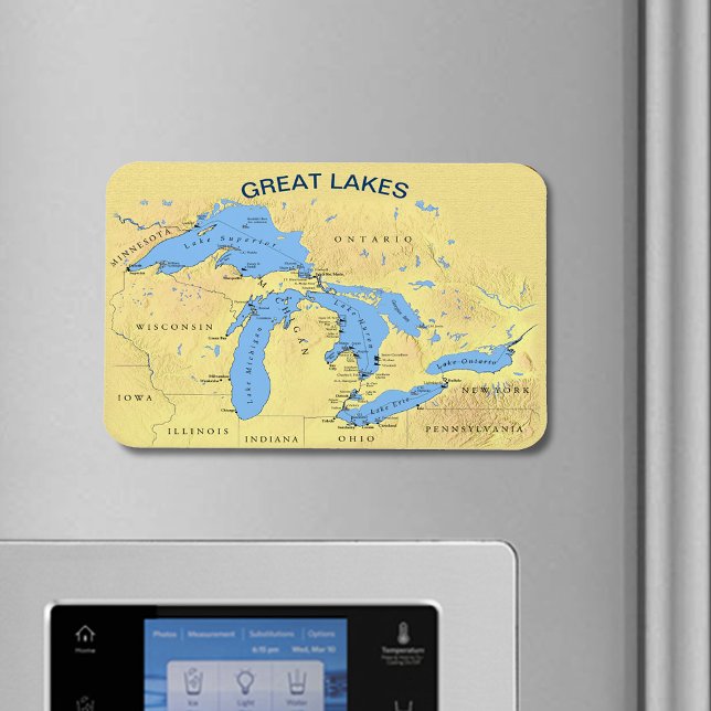 Great Lakes of North America Magnet (Great Lakes of North America Flexible Magnet)