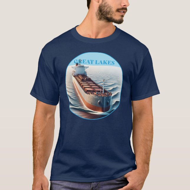 Great Lakes Ore Freighter T-Shirt (Front)