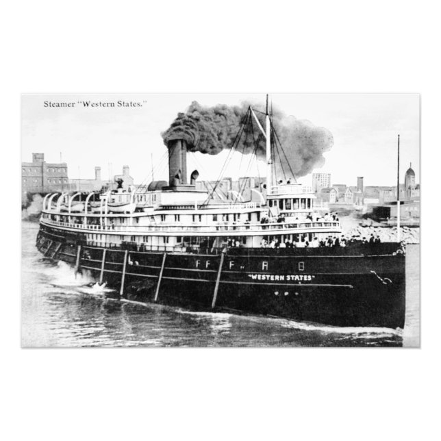 Great Lakes passenger steamer D&C Western States Photo Print (Front)