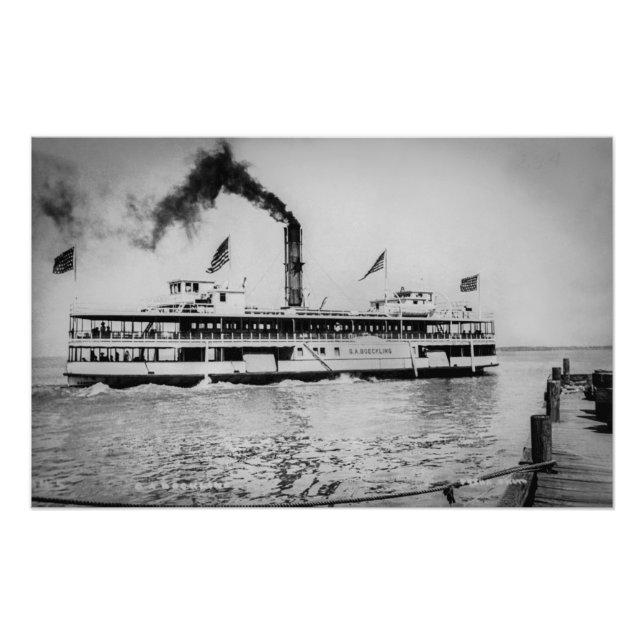 Great Lakes passenger steamer G.A. Boeckling Photo Print (Front)