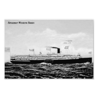 Great Lakes passenger steamer Western States Photo Print