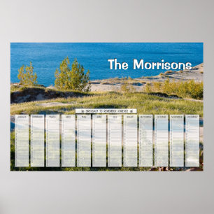 Great Lakes Personalised Birthday Calendar Poster