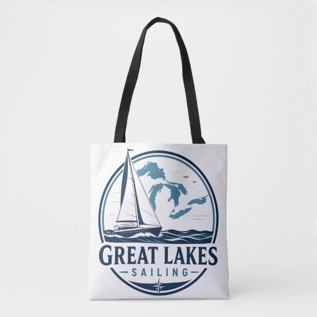 Great Lakes Sailing Tote Bag (Front)