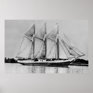 Great Lakes schooner Oliver H. Perry Poster