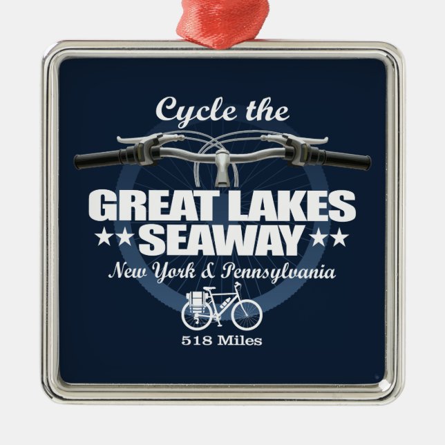 Great Lakes Seaway Trail (H2) Metal Tree Decoration (Front)