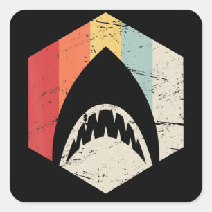 Great Lakes Shark Free Unsalted  Michigan Gift Square Sticker