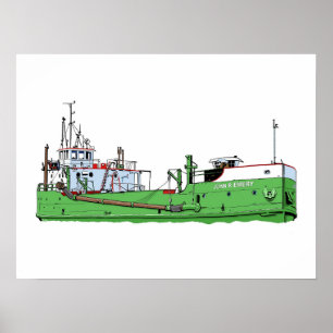Great Lakes ship John R. Emery poster