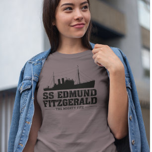 Great Lakes Ship T-Shirt,SS Edmund Fitzgerald Gift Tri-Blend Shirt
