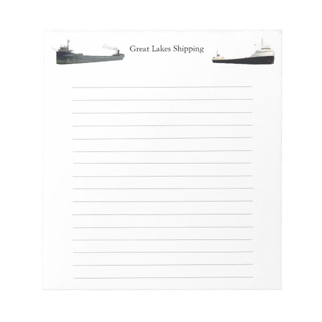 Great Lakes Shipping lined notepad (Front)