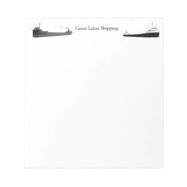 Great Lakes shipping notepad (Front)
