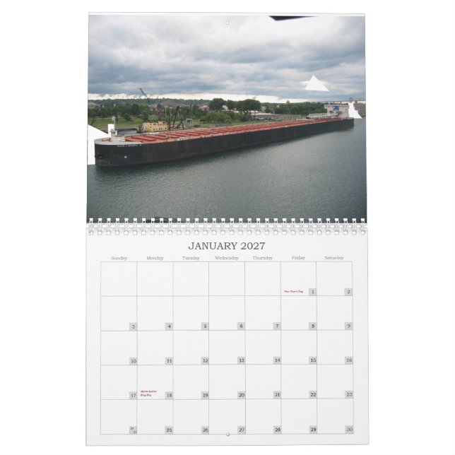 Great Lakes Ships Calendar (Jan 2027)