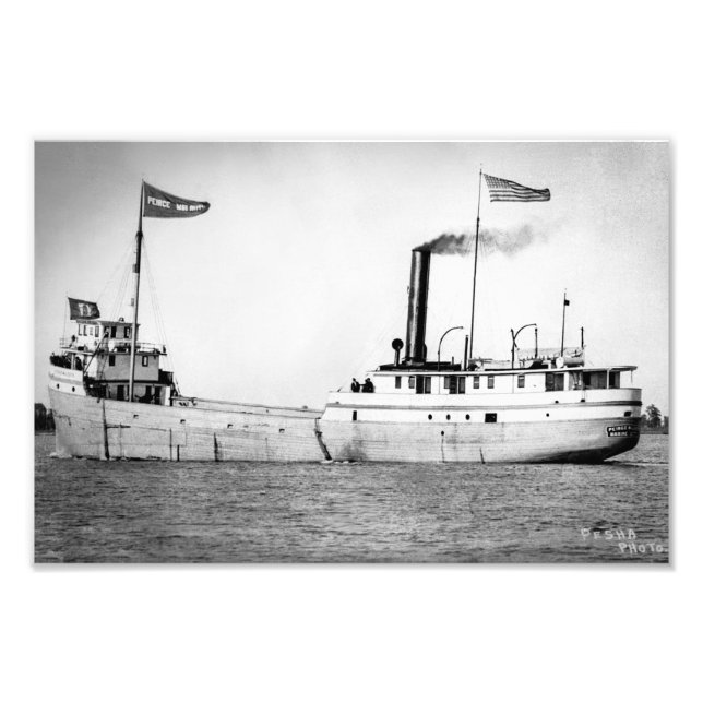 Great Lakes steamer Pierce McLouth Photo Print (Front)