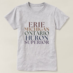 Great Lakes Tee Michigan Lakes T-shirts
