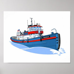 Great Lakes tug America as Midway Poster
