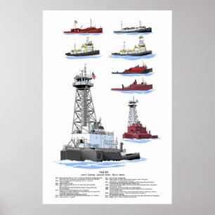 Great Lakes Tug Olive L. Moore history Poster