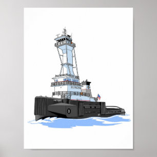 Great Lakes tug Victory (Grand River) Poster