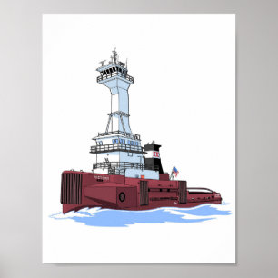 Great Lakes tug Victory (K&K) Poster