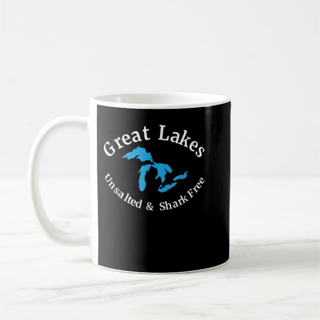 Great Lakes Unsalted & Shark Free  Coffee Mug (Left)