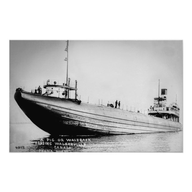 Great Lakes whaleback steamer James B. Nielson Photo Print (Front)