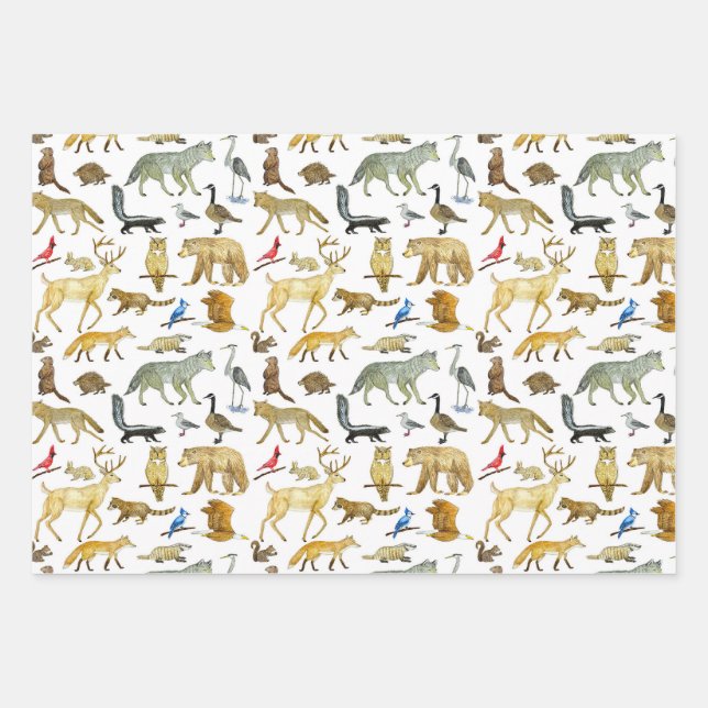 Great Lakes Wildlife Gift Wrap (Front 3)