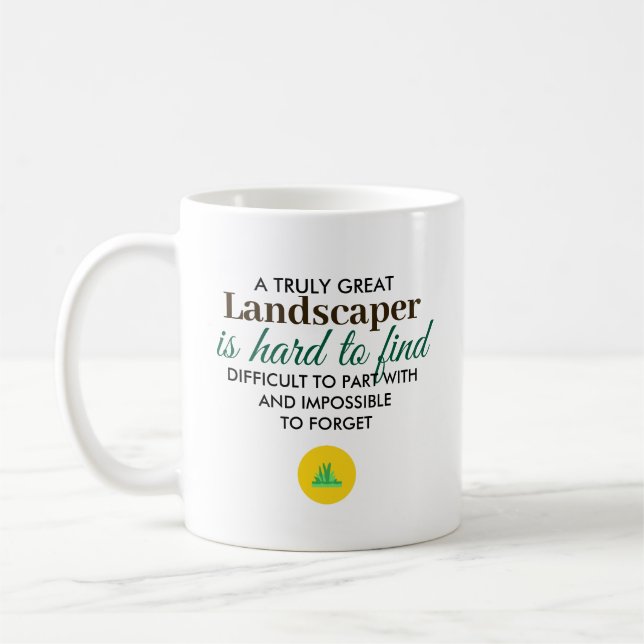 Great Landscaper Personalised Name Gift Coffee Mug (Left)
