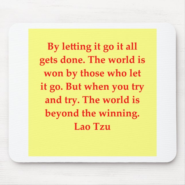 great Lao Tzu Quote Mouse Mat (Front)
