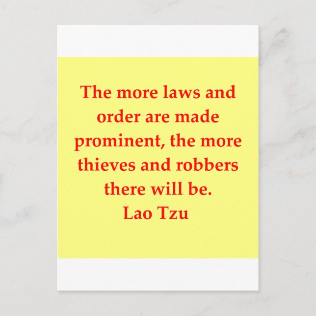 great Lao Tzu quote Postcard (Front)