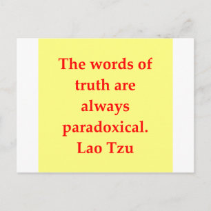 great Lao Tzu quote Postcard