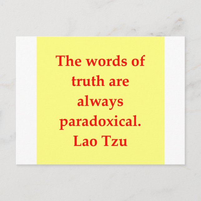 great Lao Tzu quote Postcard (Front)