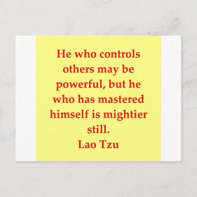 great Lao Tzu Quote Postcard (Front)