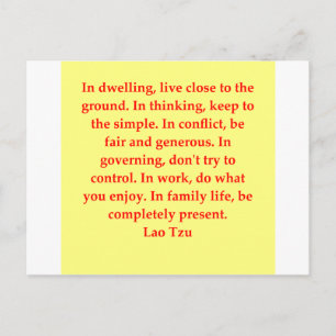 great Lao Tzu Quote Postcard