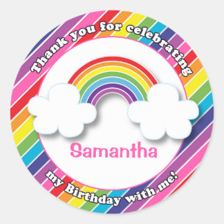 Great last minute kids party thank you gift ideas classic round sticker