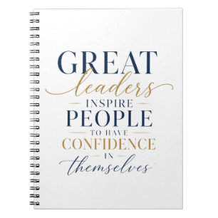 Great Leader Confidence Inspiration Notebook