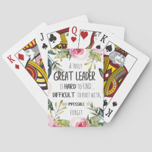 Great leader Gift great leader freedom goals power Playing Cards