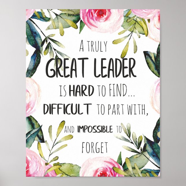 Great leader Gift great leader freedom goals power Poster (Front)