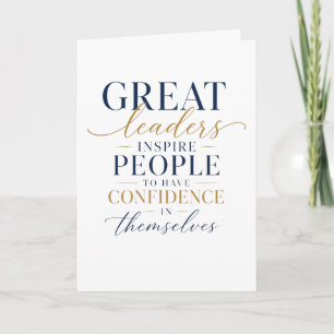 Great Leader Thank You Boss Card