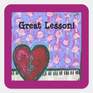 great lesson stickers with heart