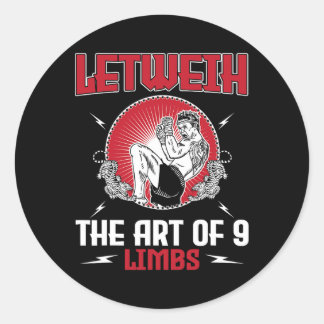 Great Lethwei Boxing Outfit Kick Mma Kickboxing Classic Round Sticker