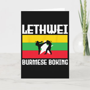 Great Lethwei Burmese Boxing Outfit Kick Mma Kickb Card